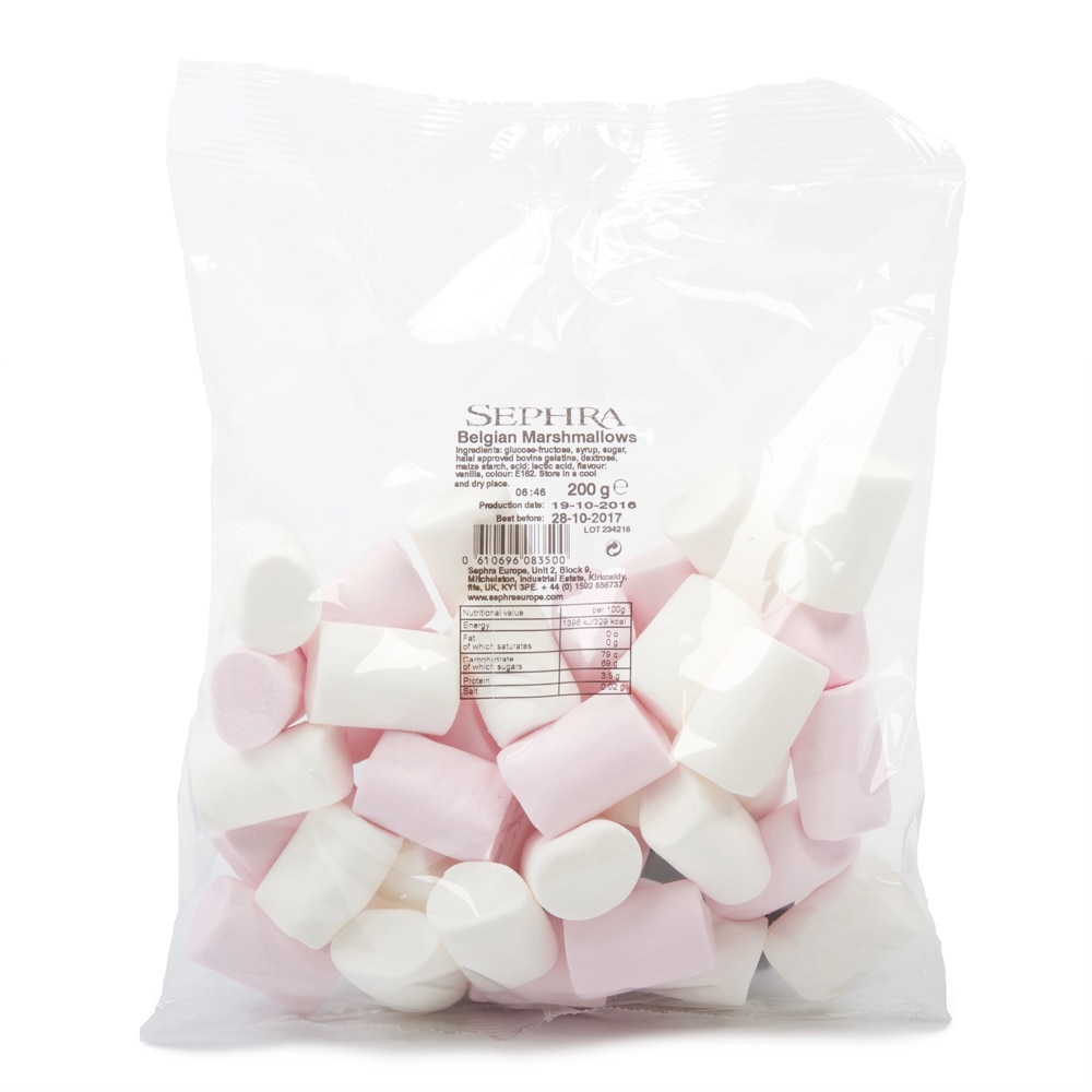 Sephra Pink And White Marshmallows - Halal - 200g Bag - OFFER